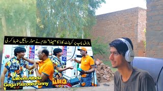 Comedy at Petrol Pump  Saleem Albela and Goga Pasroori Funny Video reaction [upl. by Joye]