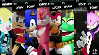 Tangle vs Tiara vs Sonic vs Knuckles vs Charmy vs Wart vs Shadow vs Blaze [upl. by Kezer]