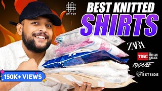 8 Best KnittedCrochet Shirt For Men 🔥 ZARA Snitch Fugazee Casual Shirt Haul Review  ONE CHANCE [upl. by Netsua]