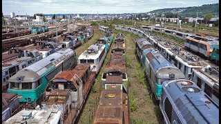 Le cimetière de locomotives à SottevillelèsRouen [upl. by Sisxela]