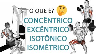 O QUE É MOVIMENTO ISOMÉTRICO E ISOTÔNICO  CONCÊNTRICO E EXCÊNTRICO [upl. by Waldos]