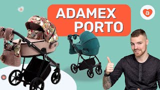 Adamex Porto детская коляска 2 в 1 Видео обзор коляски Адамекс Порто новинка 2021 [upl. by Lister]