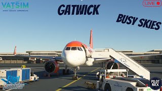 ✈️ LIVE VATSIM Flight  EasyJet A320  Gatwick EGKK to Hannover EDDV  Busy Skies [upl. by Berkeley]