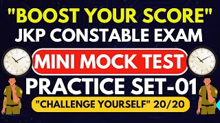 JKP CONSTABLE EXAM 2024  MINI MOCK TEST  PRACTICE SET 01  JKSSB JKP CONSTABLE EXAM MCQs 2024✅👇 [upl. by Ateekahs]