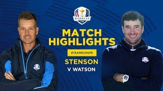 Stenson vs Watson  Ryder Cup Sunday Singles Highlights [upl. by Siurtemed]