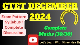 CTET DECEMBER NOTIFICATION 2024  COMPLETE DETAIL  Shivendra Sir [upl. by Teodoor]