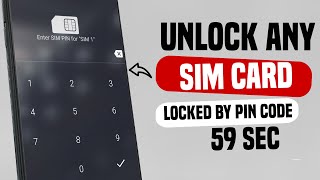 How to unlock SIM card Locked by pin code [upl. by Kyre]