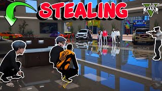 Epic Heist  Stealing Supercars from the Dealership KASAMA FAMILIA DE CARNAPER SA GTA 5  TAGALOG [upl. by Nairam]