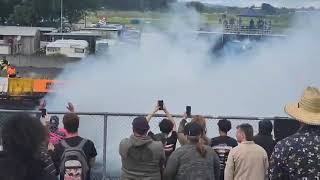 Qualifying run at Autofest 2024 in 0TYRES V8 Twin Turbo Toyota Starlet burnout car [upl. by Jonas]