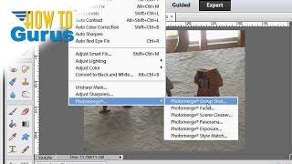 How to Blend Pictures with Photomerge in Adobe Photoshop Elements 15 14 13 12 11 Tutorial [upl. by Horatia]