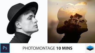 TUTO PHOTOSHOP  Photomontage en 10 MINS [upl. by Roderich]