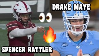 Spencer Rattler Vs Drake Maye highlights 👀🔥 2023 North Carolina Vs South Carolina highlights [upl. by Anasxor265]