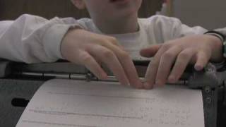 Learning Braille at Jenkins Elementary [upl. by Esilrahc]