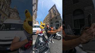 Sono contento di rendere la gente felice ⚡️ pikachu roma 💛 happy  funny  biker pikachuannoayo [upl. by Anu597]