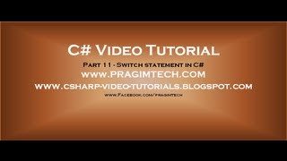 Part 11  C Tutorial  switch statement in C [upl. by Leora]