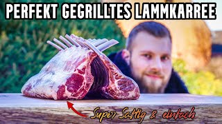 Lammkarree perfekt grillen Lamm vom Grill Lammcarrée  Lammkrone [upl. by Enifesoj342]