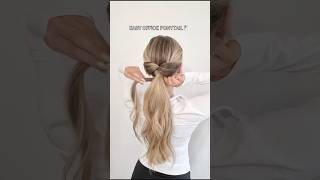 How to easily upgrade ur ponytail ❤️hairstyle ponytail 2024 shorts shortsfeed 2024shorts yt [upl. by Yednarb]