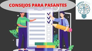 CONSEJOS PARA PASANTES [upl. by Ocsecnarf]