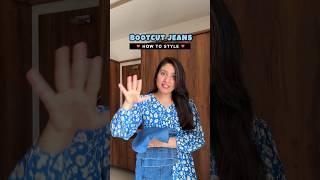 How to style bootcut jeans💁🏻‍♀️ shortsfeed shortsindia howtostyle jeans [upl. by Hameerak322]