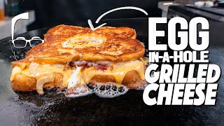 THE ULTIMATE EGG IN A HOLE GRILLED CHEESE SANDWICH  SAM THE COOKING GUY [upl. by Enasus]