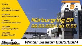 ADAC Nordbayern SimRacing Experience Winter Season 20232024 632024 Nürburgring GP [upl. by Christabelle]