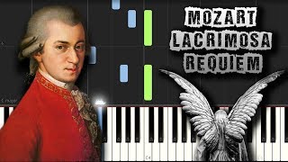 Mozart  Lacrimosa Requiem  Piano Tutorial Synthesia Download MIDI [upl. by Ty697]