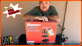 BAUER 8inch 5 Speed Bench Top Drill Press  DIYWillys TOOL Tuesday EP 5 [upl. by Hanahsuar]