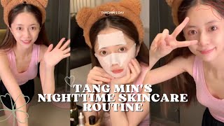 ENG SUB 汤敏晚间的护肤步骤  Tang Mins Nighttime Skincare Routine The Secret Recipe to Quick Whitening [upl. by Nyberg]