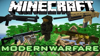 Minecraft Modern Warfare Mod Showcase wGuns Armor and Crafting  Minecraft PC Mod By Pazzant14 [upl. by Tremann170]