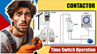 timer connection with contactor  timer switch with contactor  timer switch [upl. by Sonaj196]