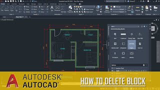 AutoCAD How To Delete Blocks [upl. by Nahtnamas]