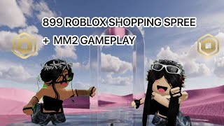 899 ROBLOX SHOPPING SPREE MM2 GAMEPLAY [upl. by Ainaj]