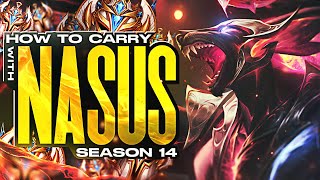 How to CARRY with NASUS SEASON 14  Challenger Nasus Players InDepth Reviews [upl. by Bonaparte]