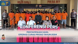 KONFERENSI PERS quotPENYAMPAIAN HASIL OPERASI CURAS PROGO 2024quot SELASA 10 SEPTEMBER 2024 [upl. by Yanehs5]