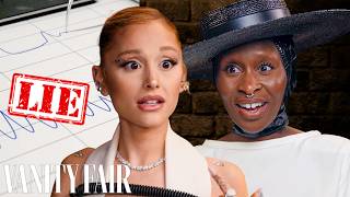 Ariana Grande amp Cynthia Erivo Take Lie Detector Tests  Vanity Fair [upl. by Fransen]