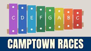 How to play Camptown Races on a Xylophone Easy Songs Tutorial [upl. by Asilet]