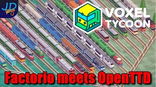 Ep1 Voxel Tycoon 🚃 Transport Tycoon meets Factorio 🚚 Lets Play Tutorial Walkthrough [upl. by Sherourd985]