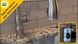 How to Fix a Dripping Delta Desmond Kitchen Faucet  Replace a Delta RP73000 Diamond Valve Cartridge [upl. by Drarreg]