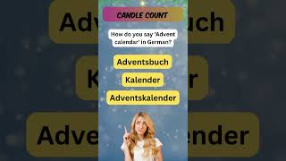 How do you say Advent calendar in German deutschlernen germanlanguage learngerman [upl. by Farra126]