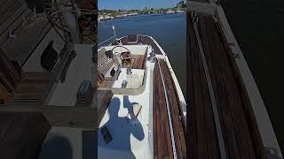 Started cleaning and oiling the deck boatrestoration teakdeck sailboat graceomalley [upl. by Halbert424]