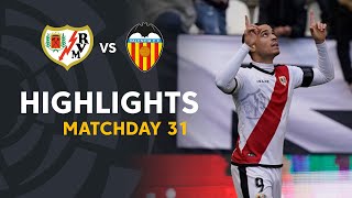 Highlights Rayo Vallecano vs Valencia CF 20 [upl. by Westland]