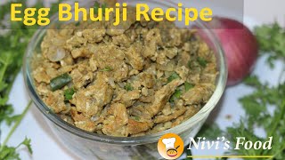 Egg bhurji in kannada  Simple motte palya  How to make Egg bhurji  Nivis Food [upl. by Ettecul]