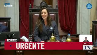 Ahora el Senado aprobó la Ley Bases en general con el voto de Victoria Villarruel [upl. by Petey]