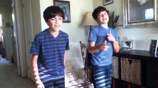 RoneyBoys Isaac amp Ian sing U Smile by Justin Bieber [upl. by Enalahs]