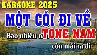 Một Cõi Đi Về Karaoke Tone Nam Dễ Hát  Đình Long Karaoke [upl. by Ynoep826]