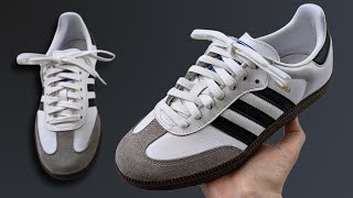 HOW TO LACE ADIDAS SAMBA STANDARD WAY [upl. by Dnaloy]