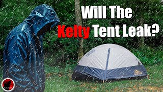 Waterproof Testing a Tent with Quick Corner quotTechnologyquot  Kelty Late Start Rain Test [upl. by Skiest]