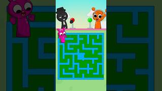 New Maze Challenge Who Can Beat With Oren vs Black  Incredibox Sprunki animation [upl. by Nami]