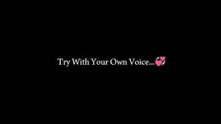 Try with your own voice❤ love viral singing music [upl. by Lananna417]