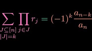 General Vietas Formulas for Polynomials [upl. by Nnailuj]